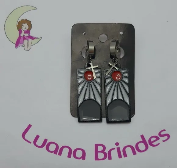 Brinco Desenho Animes 10 de Acrílico - 6,5cm - 1 par