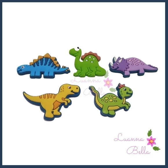 Apliques Emborrachados Modelos Dinossauros - pcts c/7 unds