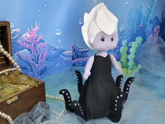Ursula - Pequena Sereia de feltro