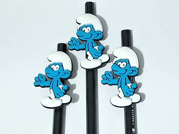 Lápis C/ponteira Smurf Emborrachado Pacote com 6 Unidades
