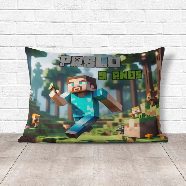 Almofada Personalizada lembrancinhas Minercraft