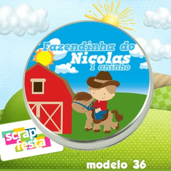 Latinhas Personalizadas Festa Fazendinha