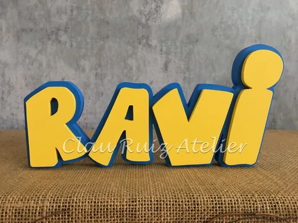 CHIQUITITAS Letras Decorativas Nomes Sobreposição