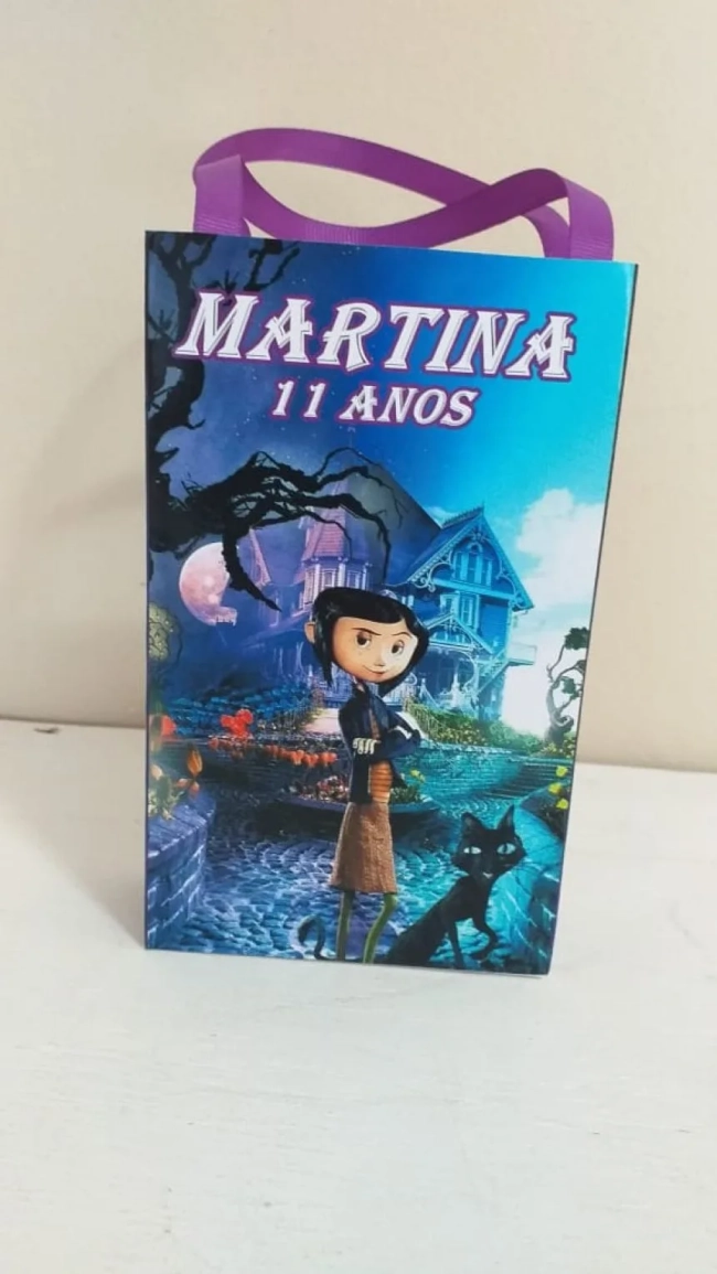 Sacolinhas Personalizadas Coraline para Lembrancinhas