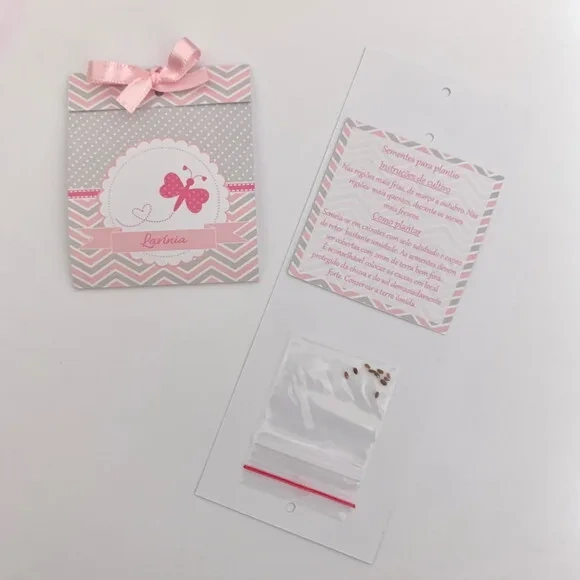 Lembrança Maternidade Sementinha Amor Perfeito Borboleta