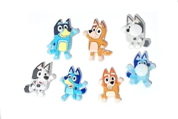 Aplique Bluey P/sandália Crocs Emborrachado Pacote C/5 Peças