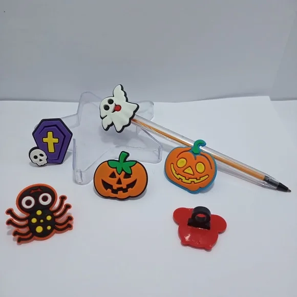 Ponteira para Lapis Halloween de Borracha Pct 05 Variados