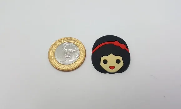 Aplique da Branca de Neve Emborrachado de 2,6cm