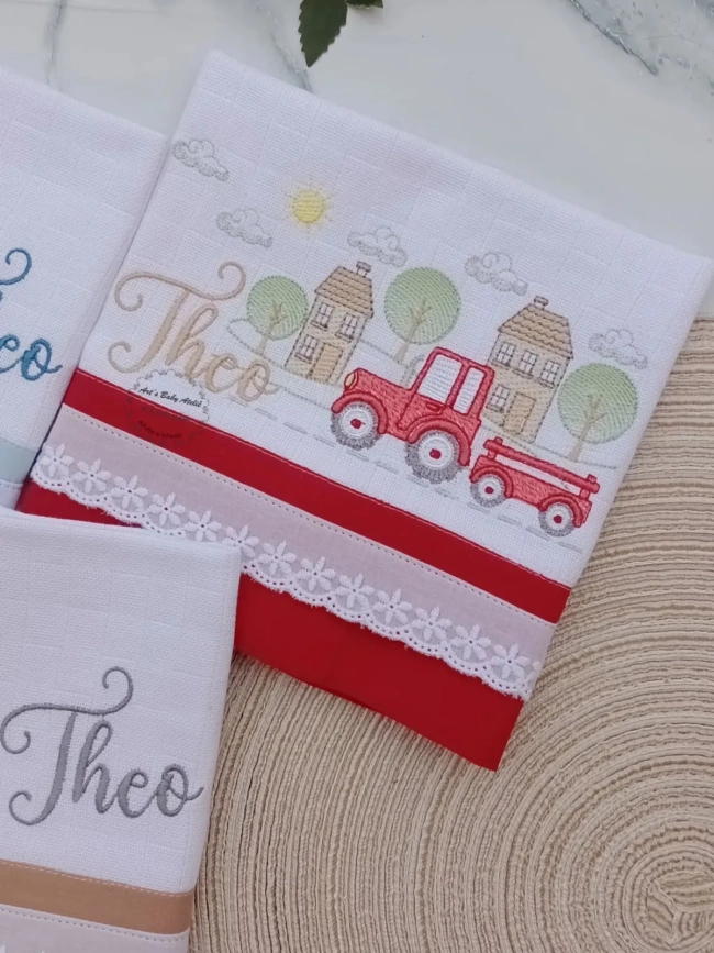 Kit Fraldas Personalizadas com Nome Bordado para Bebê, Enxoval Completo com Fraldas de Boca