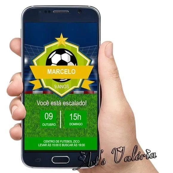 Convite Digital para Whatsapp Futebol