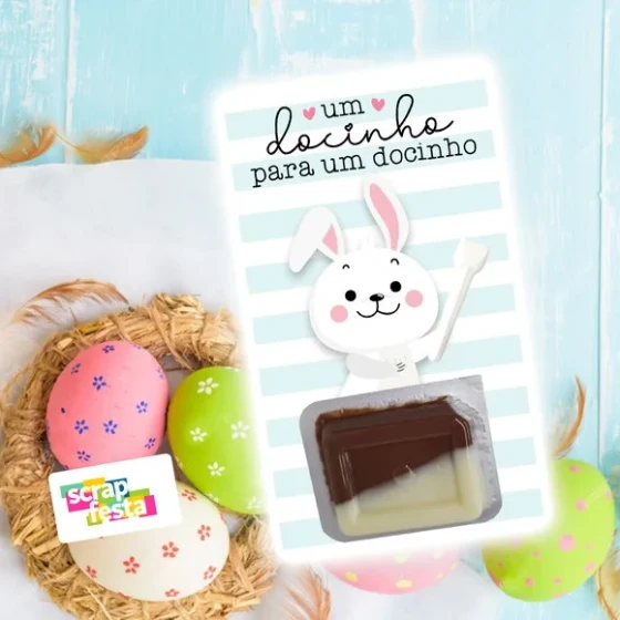 Card com Ducrem/nucita Chocolate com Avelã Festa Páscoa Cute
