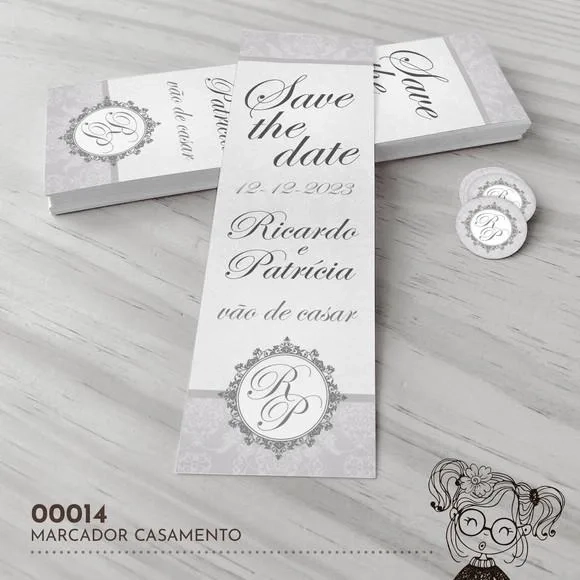 Marcador de Livro Save The Date - 00014