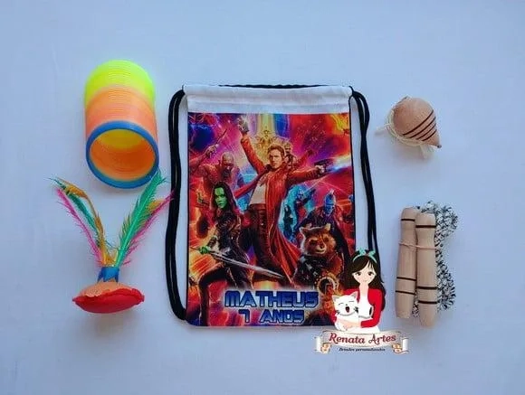 Mochila Boa Infância Personalizada Tema Guardiões da Galáxia