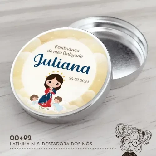 Latinha Adesivada N. S. Desatadora dos Nós - 00492