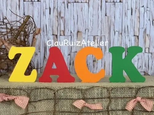 Festa Infantil -nomes de mdf - Letras Bastão