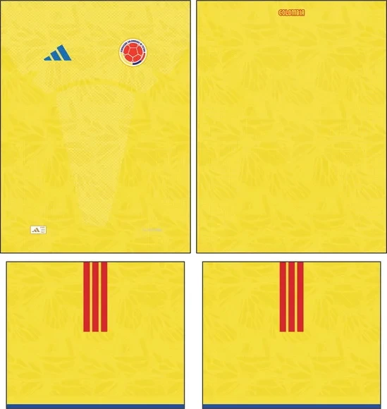 Arte Vetor Camisa Colombia Local 2026