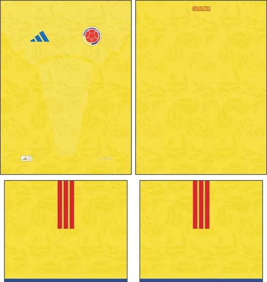 Arte Vetor Camisa Colombia Local 2026