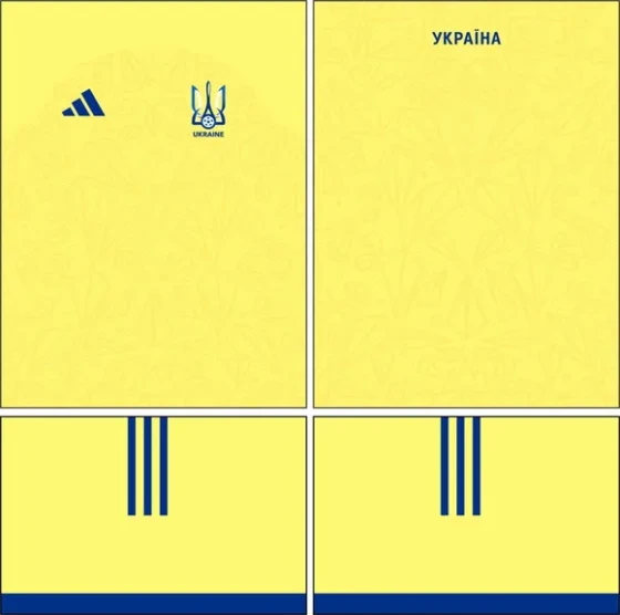 Arte Vetor Camisa Ucrania Home Kit 2026