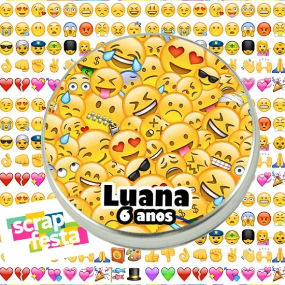 Latinhas Personalizadas Festa Emoticons