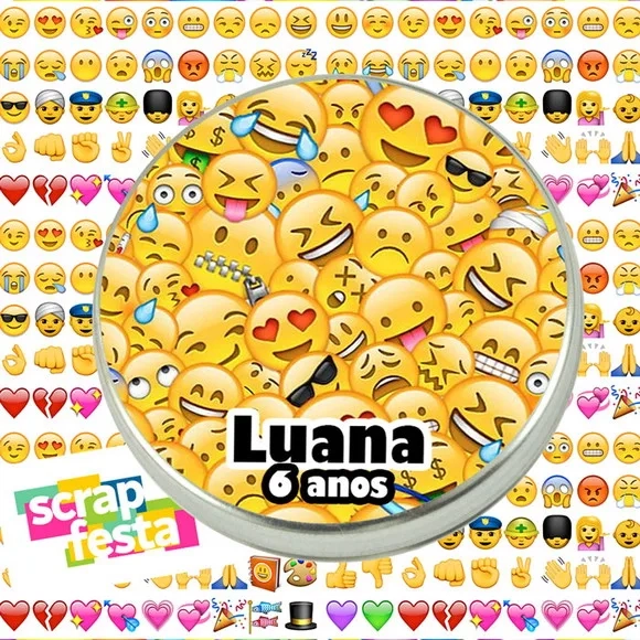 Latinhas Personalizadas Festa Emoticons