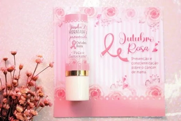 Cartão com Manteiga de Cacau Outubro Rosa