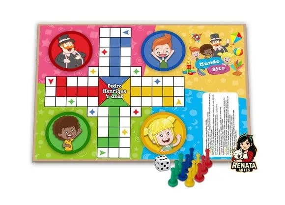 Jogo de Ludo Personalizado Mundo Bita