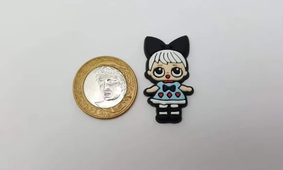 Aplique LOL Curious QT Emborrachado de 3,8cm