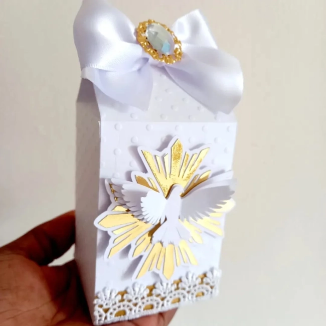 Kit Batismo Branco com 20 caixas