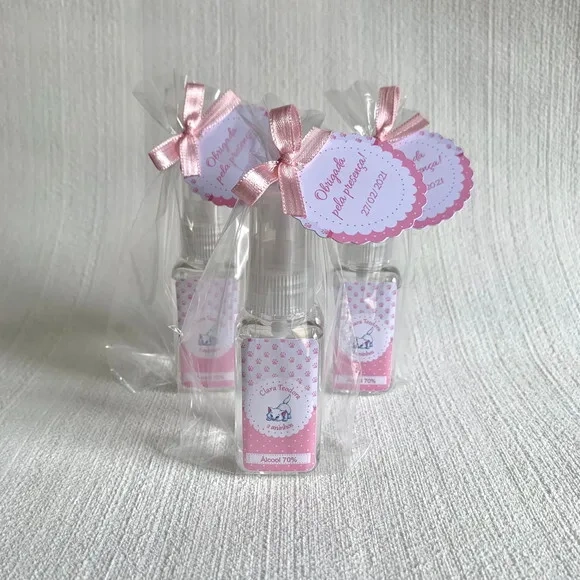 Álcool 70% Spray Lembrancinha Gatinha Marie