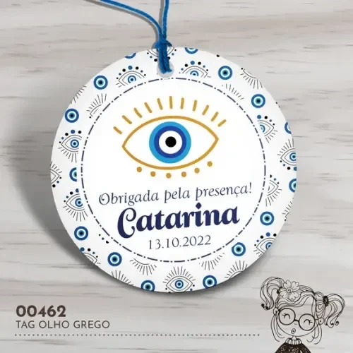 Tag Redonda Olho Grego - 00462