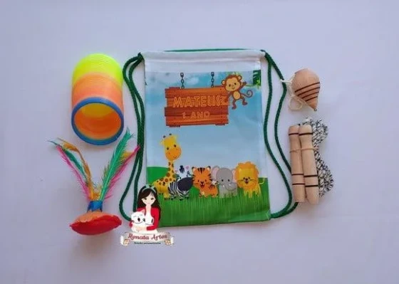Mochila Boa Infância Tema Safari Baby