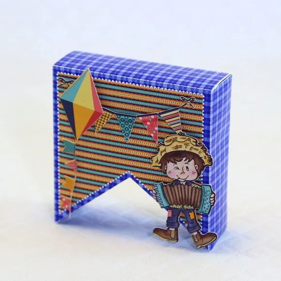 Kit 60 Lembrancinhas Festa Junina Azul