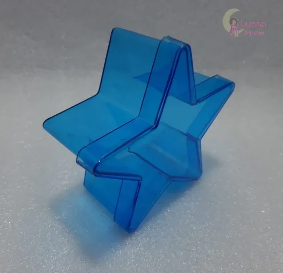 Caixinha Estrela Azul de acrílico p/Lembrancinha-pct c/4 und