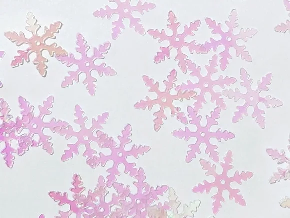 Mini Flocos de Neve Furta Cor 17mm Pacotes com 50 Unidades