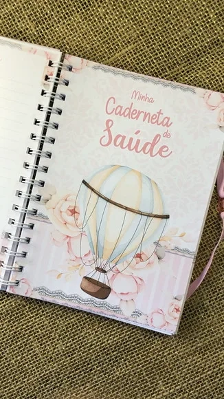 Caderneta de Saúde / Vacinação Personalizada - Balão Menina