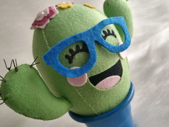 Cacto em Feltro 3 D