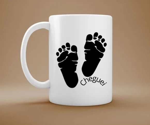 Caneca Nascimento "cheguei" - Presente de Boas-vindas
