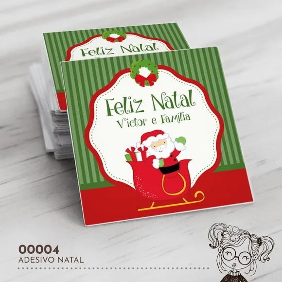 Adesivo Quadrado Natal - 00004