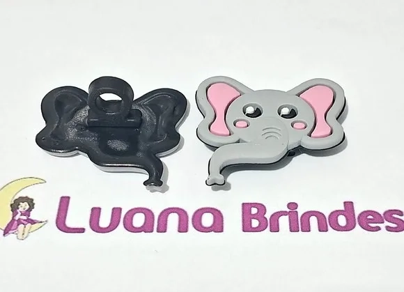 Ponteira P/lápis Elefante Emborrachado 3,5cm Pcts C/6 Peças