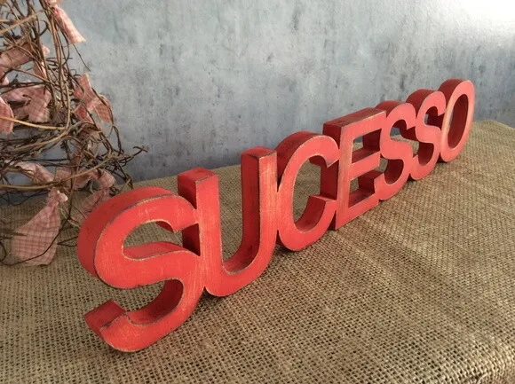 Letras de MDF Rústicas- SUCESSO