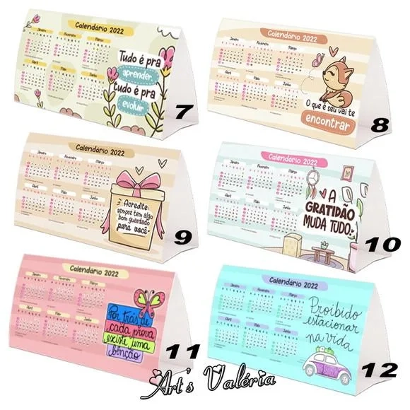 Calendário de Mesa Motivacional