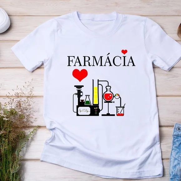 Camiseta Profissão Farmácia - Amor pela Ciência
