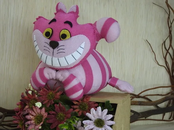 Gato da Alice no País das Maravilhas em Feltro