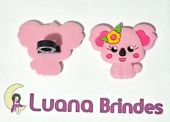 Ponteira P/lápis Coalas Rosa e Cinza Pacotes com 6 Peças