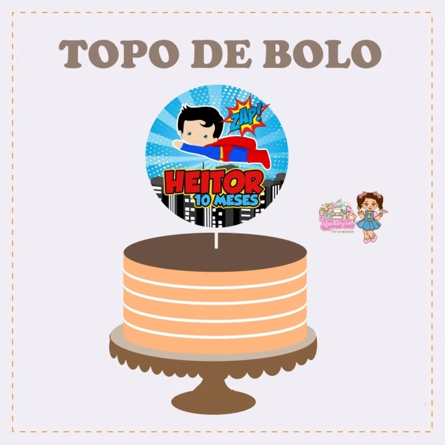 Kit Festa Só Um Bolinho SUPERMAN BABY - Decoração de Festa