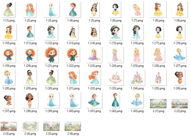 KIT DIGITAL PRINCESAS BABY 10