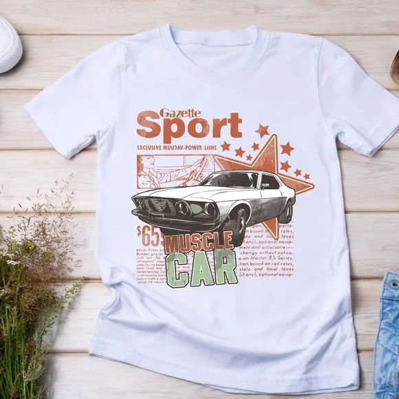 Camiseta Muscle Car - Estampa Vintage Sport Gazette
