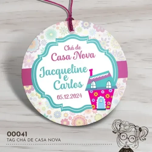 Tag Redonda Chá de Casa Nova - 00041