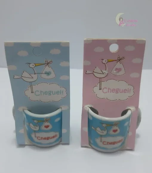 Lembrancinha Mini Xícara cheguei - Pct C/2 Unid