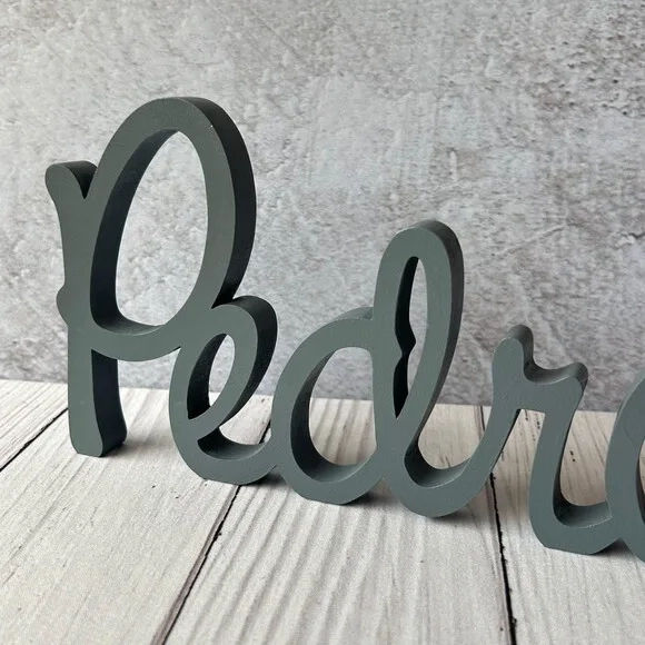Linha Cursiva -letras Decorativas em mdf Quarto de Bebê